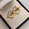 Candonga Liso Sello Oro amarillo 18k 1,6 Gr / 1,4 Cm