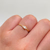 Anillo Solitario Oro amarillo 18k / Talla 6 / 1 Gr / 1,3 mm