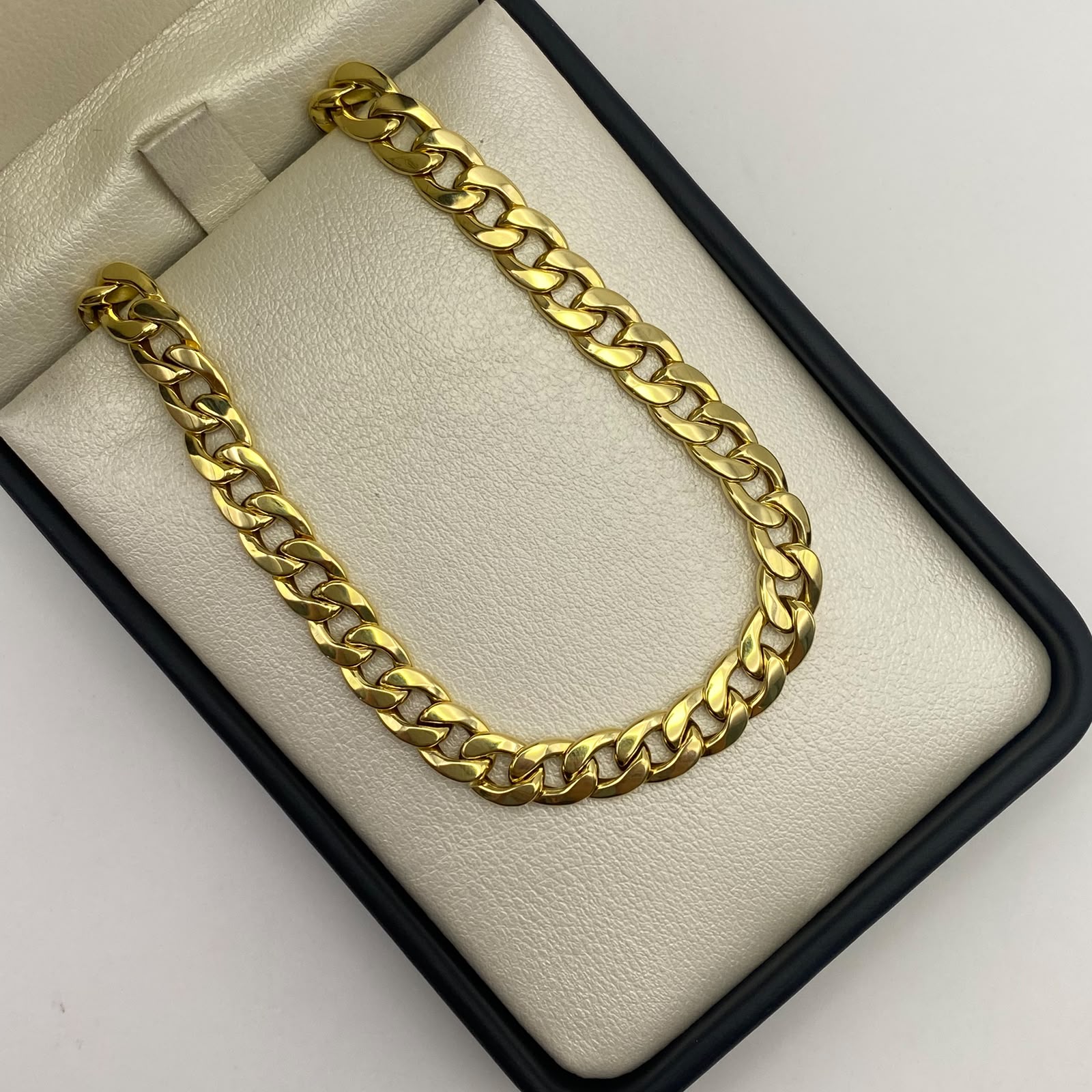 Pulso It cubano inflado Oro amarillo 18k +1 / 6,01 Gr / 6,85 mm / 21,5 Cm