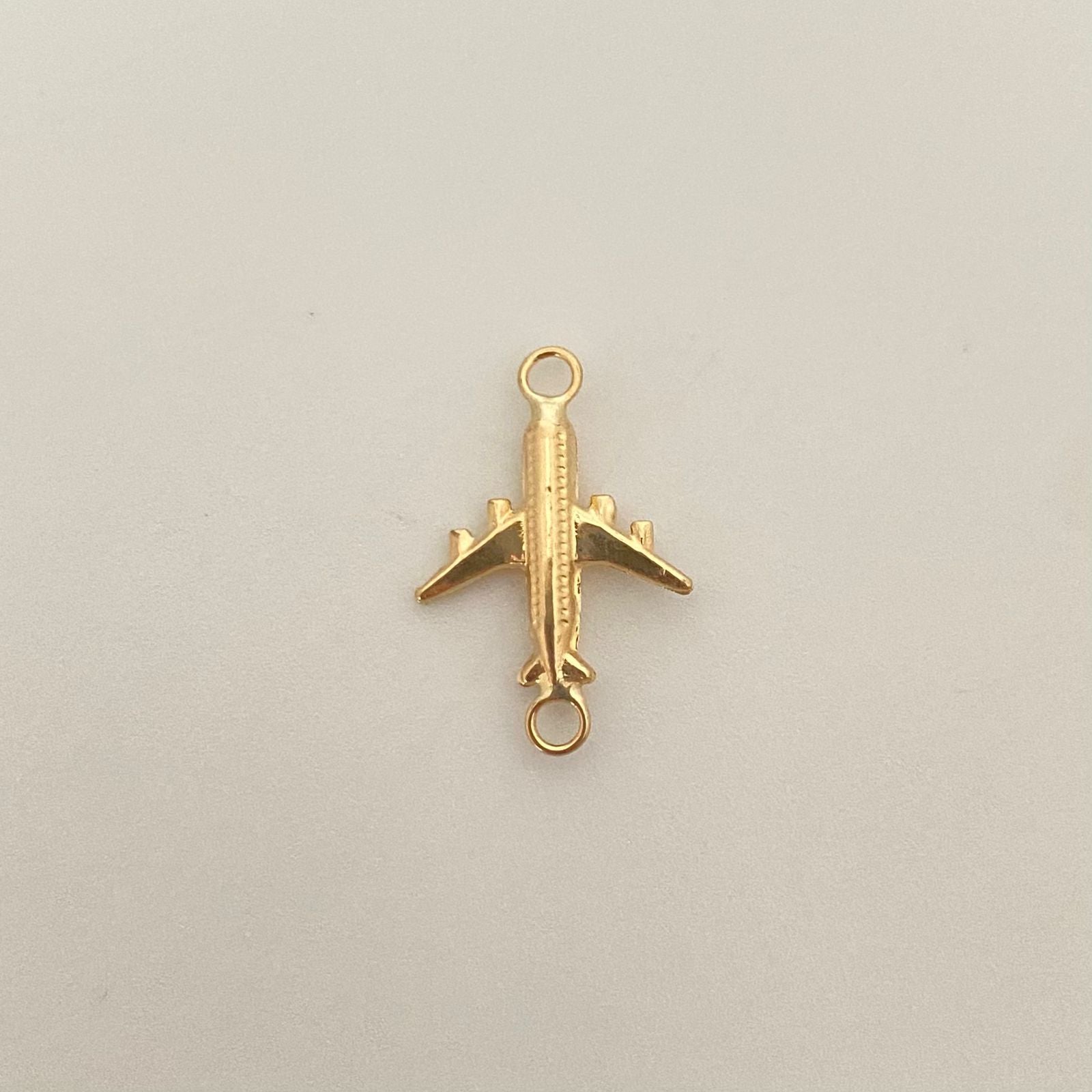 Herraje avión Oro amarillo 18k 0,45 Gr / 2,0 Cm