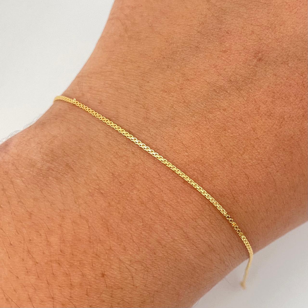 Pulso It mini chino Oro amarillo 18k +1 / 0,80 Gr / 1,0 mm / 19 Cm