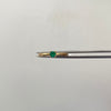 Anillo Solitario Esmeralda Oro amarillo 18k / Talla 6 1/2 / 1,25 Gr / 1,4 mm