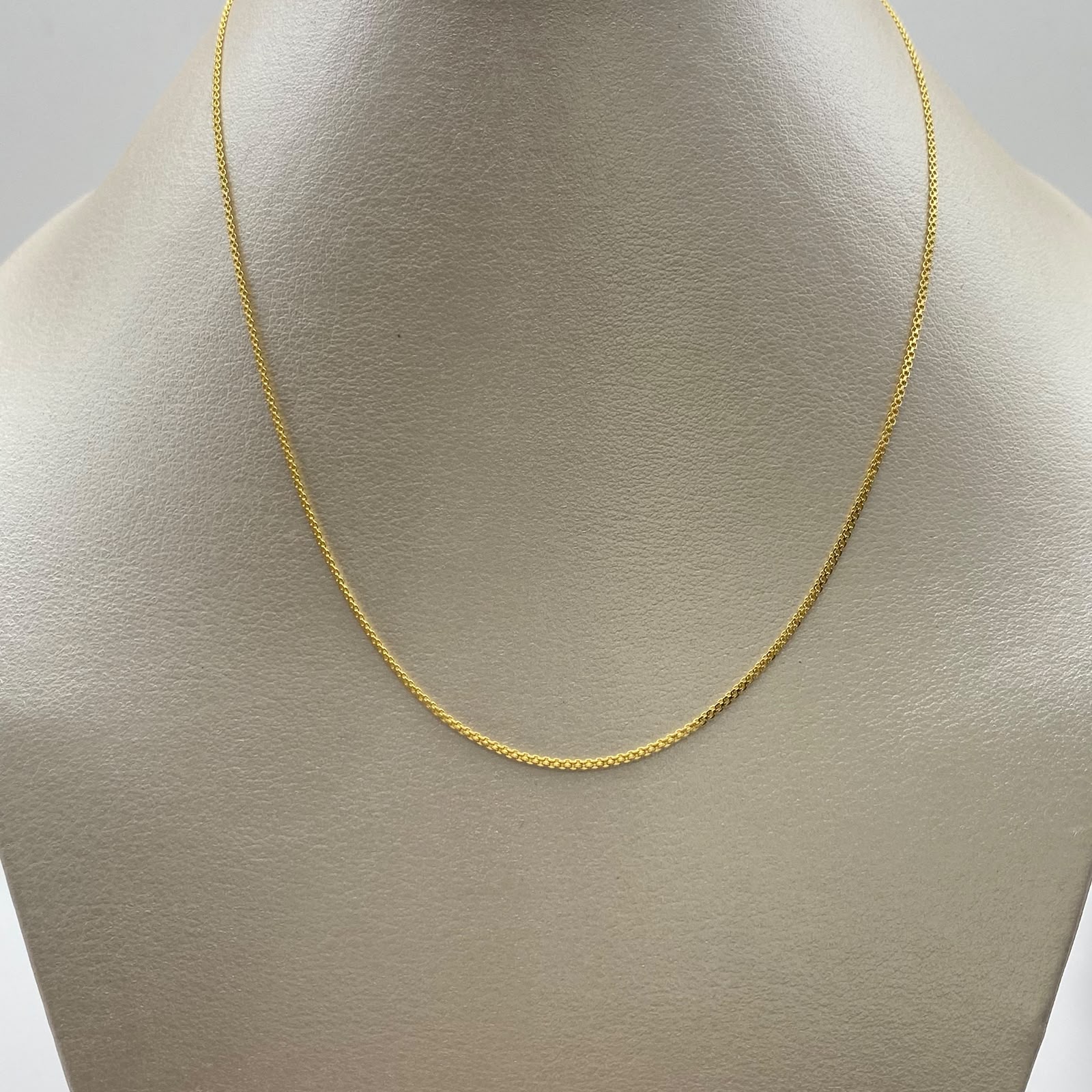 Cadena It Mini china espejo Oro amarillo 18k +1 / 2 Gr / 1 mm / 60 Cm