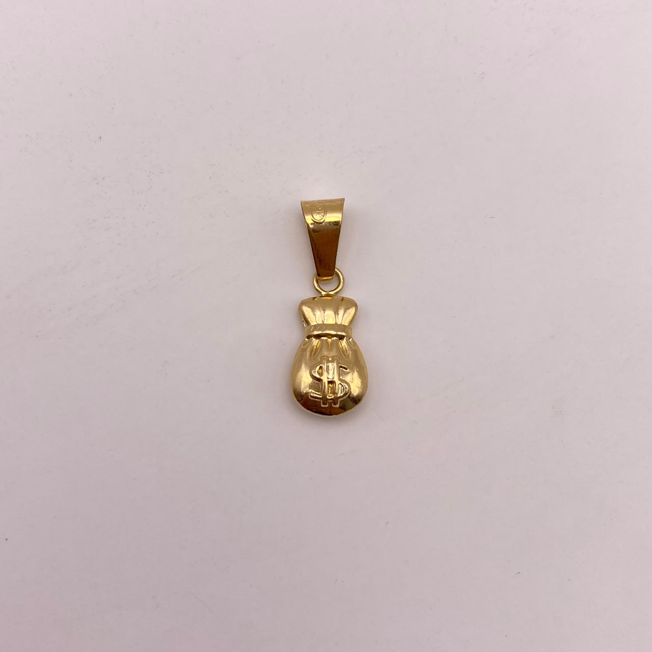 Dije bolsa dinero Oro amarillo 18k 0,75 Gr / 8,25 mm / 2,5 Cm
