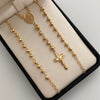 Rosario Virgen Milagrosa Oro amarillo 18k 10,80 Gr / 4 mm / 60 Cm Broche 0,40