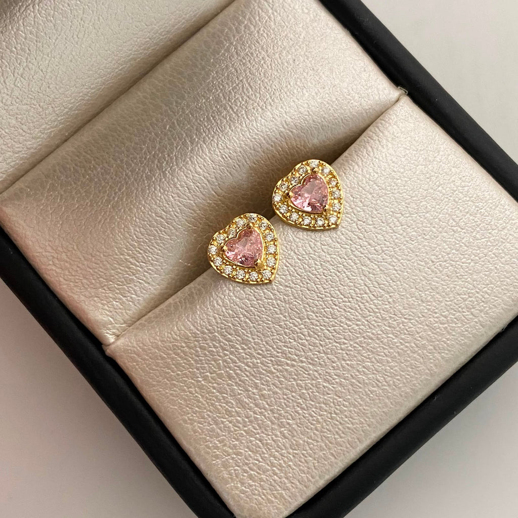 Topos Corazon Casting Rosa Oro amarillo 18k 1,4 Gr / 7,7 mm