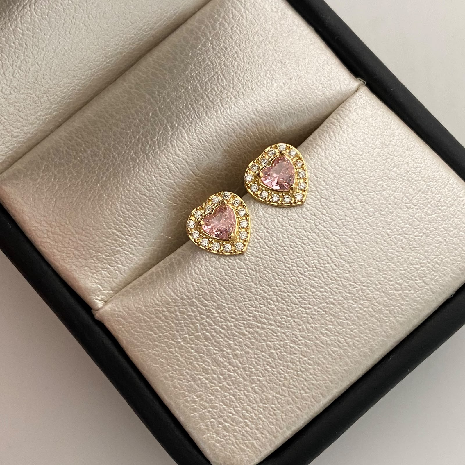 Topos Corazon Casting Rosa Oro amarillo 18k 1,4 Gr / 7,7 mm