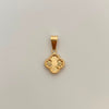 Dije Trebol Diamantado Oro amarillo 18k 0,95 Gr / 12,6 mm / 1,2 Cm