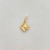 Dije trebol fondo diamantado Oro amarillo 18k 0,85 Gr / 1,5 Cm