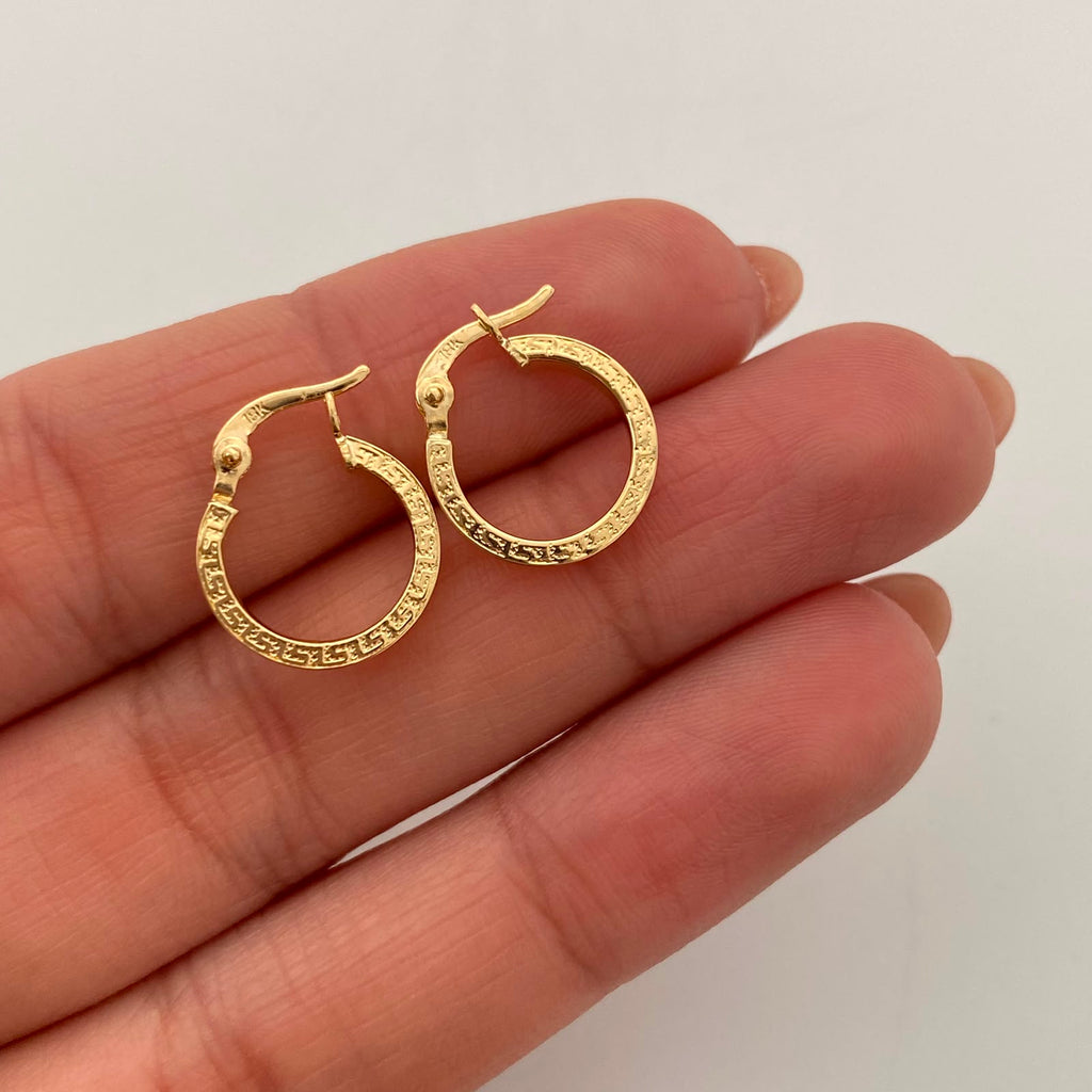 Candonga Lisa Vs Oro amarillo 18k 1,15 Gr / 1,2 Cm