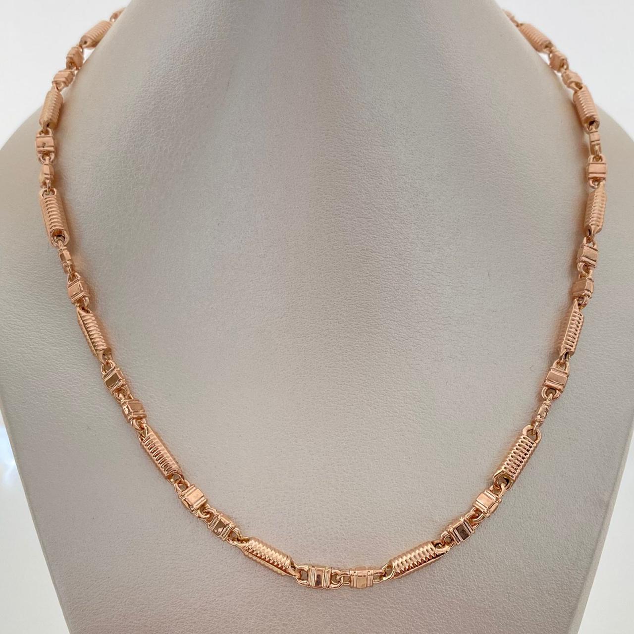 Cadena Rustica Oro rosa 18k +1 / 14,05 Gr / 4,3 mm / 60 Cm Broche 0,60