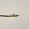 Anillo 15 Corona Circon morado Oro amarillo 18k / Talla 7 / 2 Gr