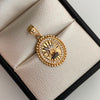 dije redondo casting blanco san miguel arcnagel oro amarillo 18k 2,9 gr / 15,9 mm / 2,6 cm