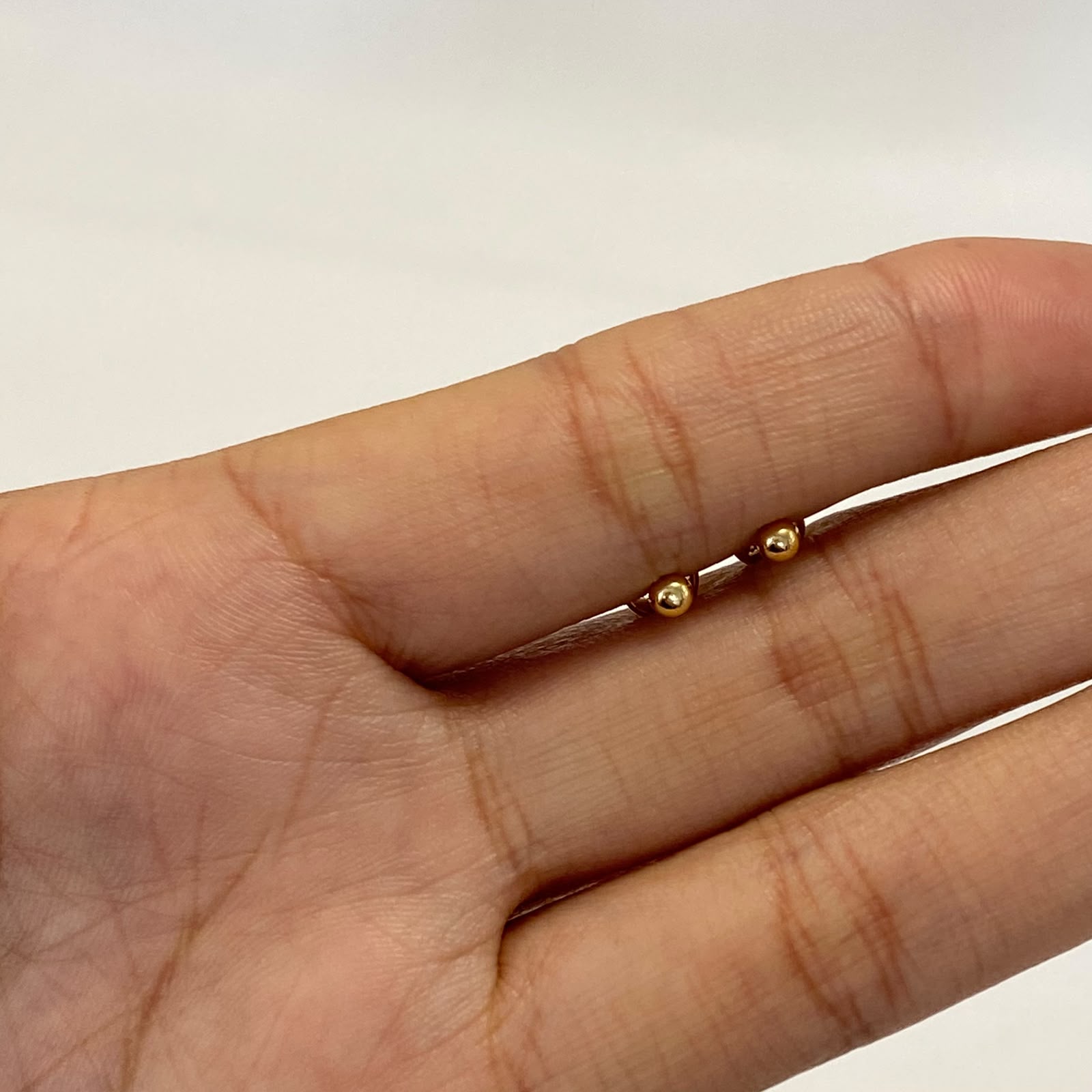 Topos media bola liso 3mm Oro amarillo 18k 0,35 Gr