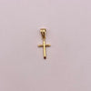 Dije Cruz tubular Oro amarillo 18k 0,4 Gr / 9,6 mm / 2,5 Cm
