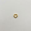 Herraje Corazon silueta pasante Oro amarillo 18k 0,3 Gr / 0,8 Cm
