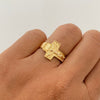 Anillo cruz con cristo  Oro amarillo 18k / Talla 6 1/2 / 2,95 Gr