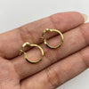 Candonga lisa Oro amarillo 18k 0,8 Gr / 1,5 Cm