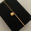 Pulso It Aro seguido Bolas Diamantadas 3mm Corazon Oro amarillo 18k +4 / 3,95 Gr / 2,6 mm / 19 Cm