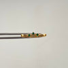 Anillo 15 Tiara Circones verdes Oro amarillo 18k / Talla 8 / 1,8 Gr