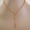 Rosario Virgen Milagrosa Cruz Casting Oro amarillo 18k 7,45 Gr / 3,2 mm / 50 Cm Broche 0,30