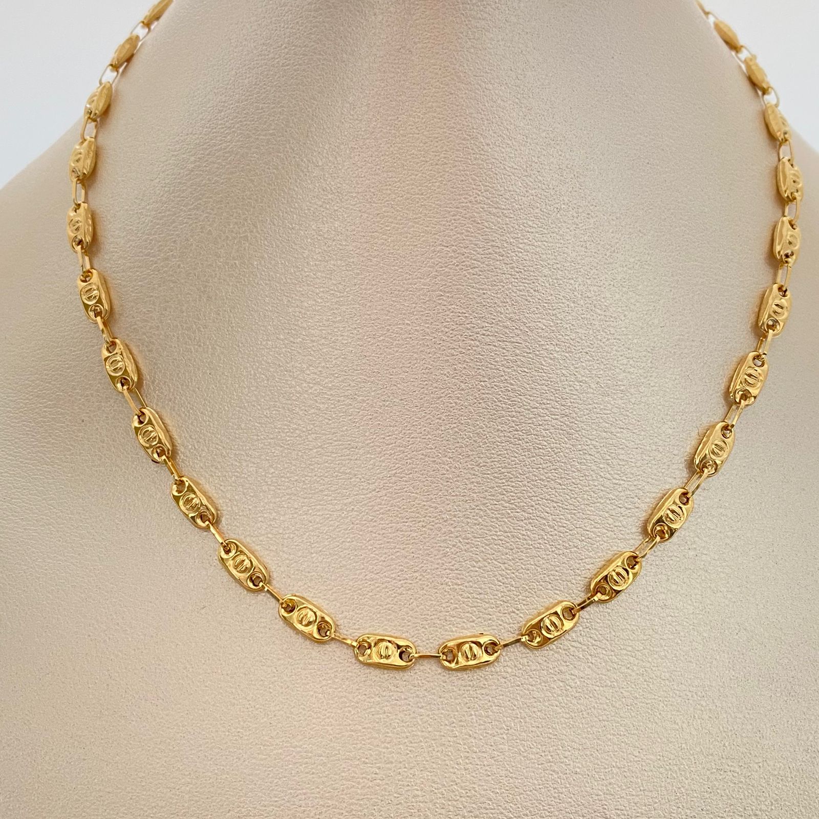 Cadena Rustica Oro amarillo 18k 8,40 Gr / 4,2 mm / 60 Cm Broche 0,60