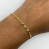 Pulso Escalera plana Oro amarillo 18k 1,2 Gr / 2,8 mm / 18,5 Cm
