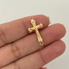 Dije cruz cristo diamantado Oro amarillo 18k 1,1 Gr / 3,5 Cm