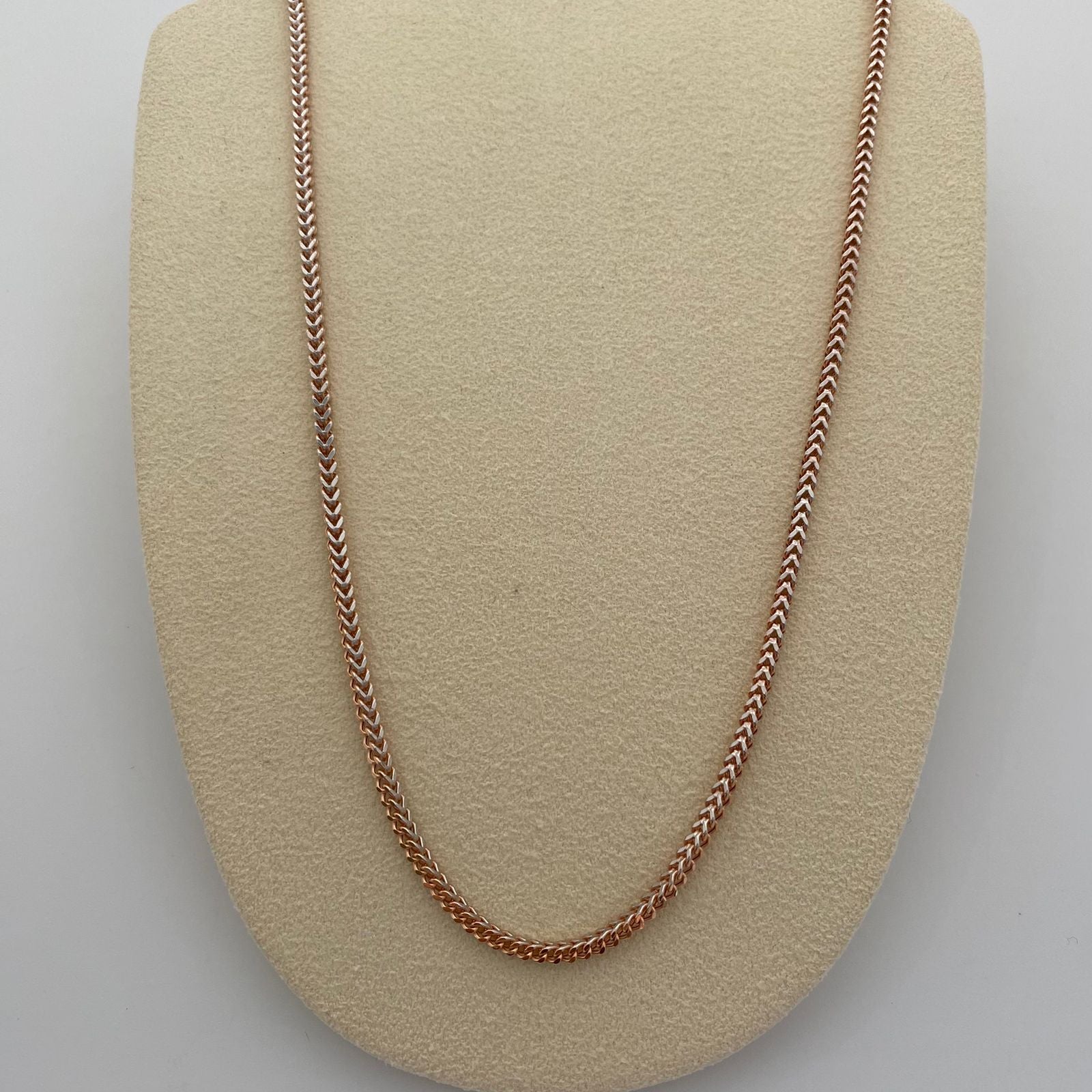 Cadena It franco Oro blanco y Oro rosa 18k +1 / 8,4 Gr / 2,2 mm / 60 Cm