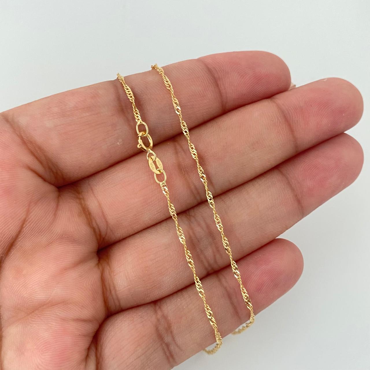Cadena It singapur Oro amarillo 18k 1,65 Gr / 1,2 mm / 45 Cm