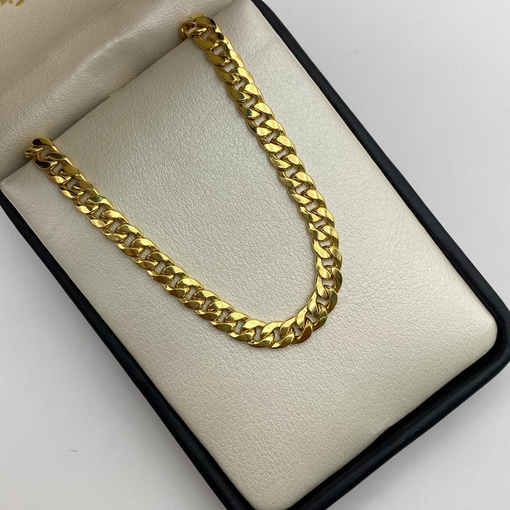 Cadena It Cubana inflada broche especial Oro amarillo 18k +1 / 12,2 Gr / 5,6 mm / 60 Cm