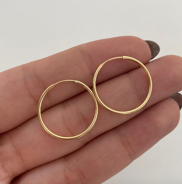 Candonga Imperdible Oro amarillo 18k 1 Gr / 2 Cm