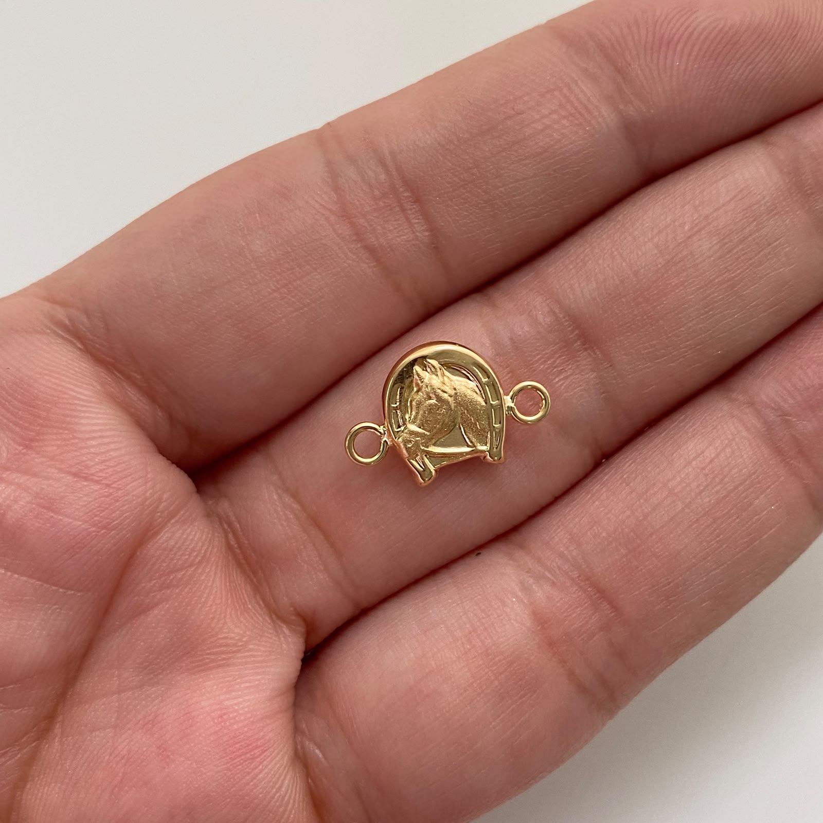 Herraje Herradura Caballo Oro amarillo 18k 0,5 Gr / 1,5 Cm
