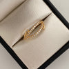 Anillo Casting Doble Oro amarillo 18k / Talla 7 1/2 / 1,95 Gr / 1,3 mm