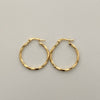 Candonga entorchada Oro amarillo 18k 1,25 Gr / 2,9 Cm