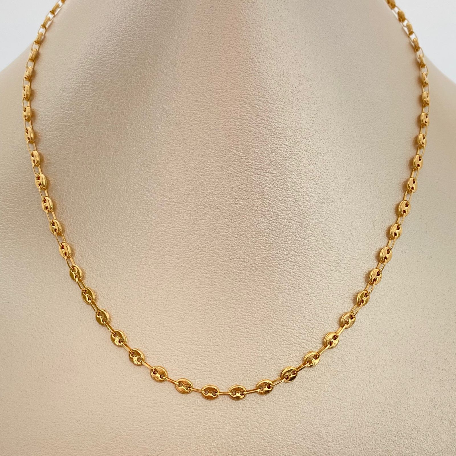 Cadena Gc Liso Oro amarillo 18k 5,60 Gr / 3,4 mm / 50 Cm Broche 0,30