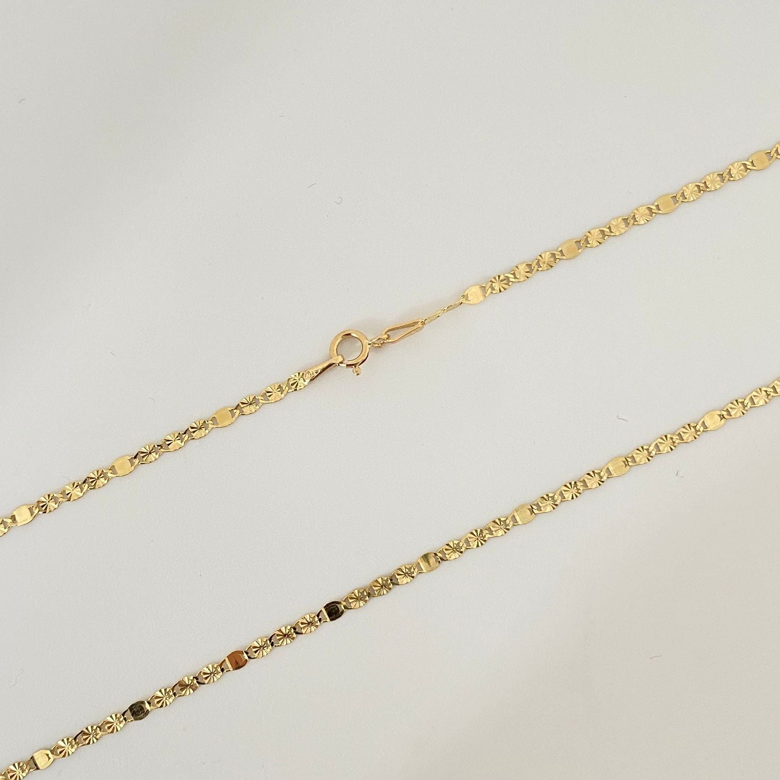 Cadena It plana diamantada Oro amarillo 18k 2,5 Gr / 2,2 mm / 50 Cm