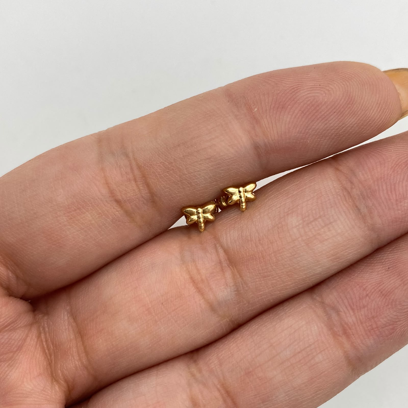 Topos Mini libelula Oro amarillo 18k 0,45 Gr / 5 mm
