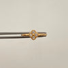 Anillo Trebol Blanco Oro amarillo 18k / Talla 6 / 1,1 Gr / 1,3 mm