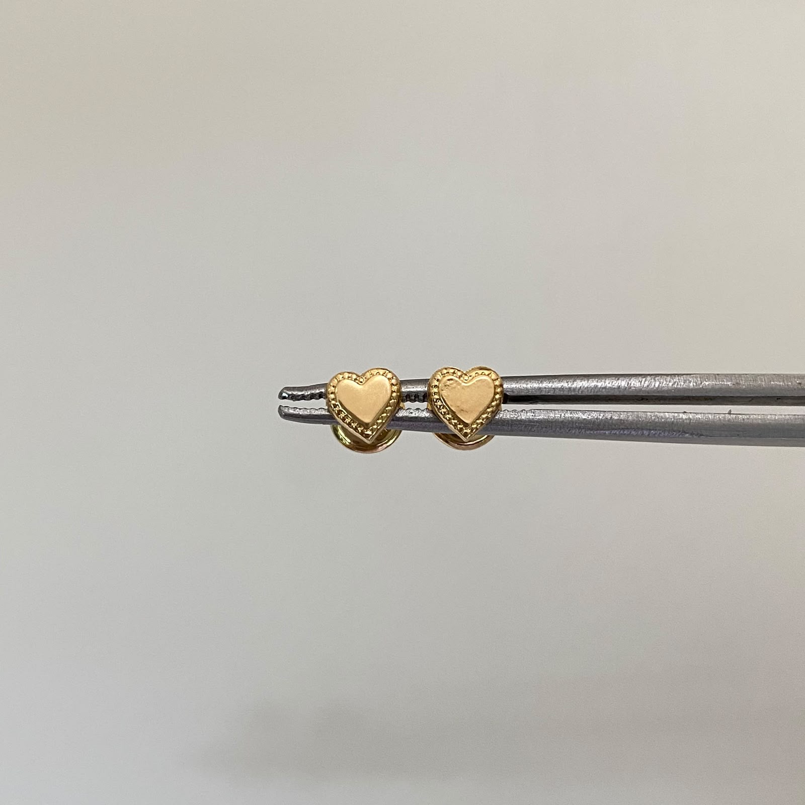 Topos mini corazon plano liso Oro amarillo 18k 0,40 Gr / 5 mm