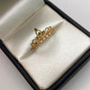 Anillo 15 Tiara Casting verde Oro amarillo 18k / Talla 7 / 1,65 Gr
