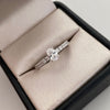 Anillo Solitario circones Oro blanco 18k / Talla 7 / 3,5 Gr