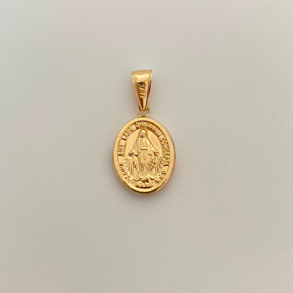Dije Virgen Milagrosa Oro amarillo 18k 1,45 Gr / 14,7 mm / 2,8 Cm