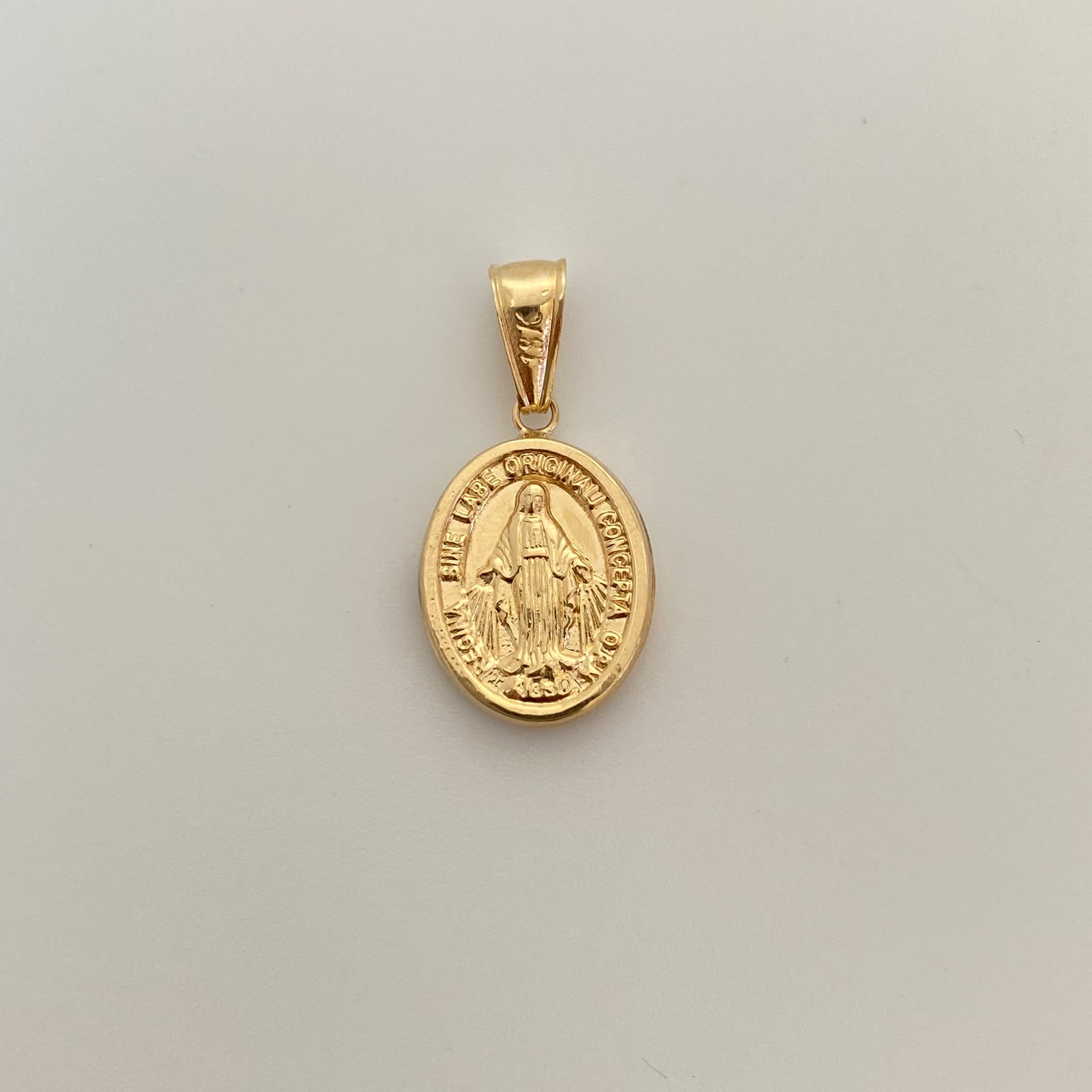 Dije Virgen Milagrosa Oro amarillo 18k 1,4 Gr / 14,7 mm / 2,8 Cm