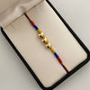 Pulsera tejida Seleccion Colombia balines lisos #8 Oro amarillo 18k 1,0 Gr