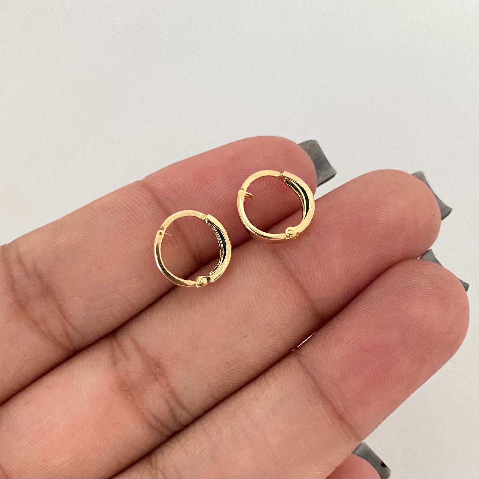 Candonga casting verde Oro amarillo 18k 0,8 Gr / 1,0 Cm