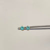Topos Circon Azul Pastel Oro amarillo 18k 1,05 Gr / 5 mm