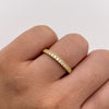 Anillo churumbela circones blancos Oro amarillo 18k / Talla 7 / 2,25 Gr / 2,03 mm