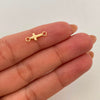 Herraje Mini Cruz Oro amarillo 18k 0,2 Gr / 1,5 Cm