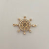 Herraje timón casting blanco Oro amarillo 18k 2,15 Gr / 2,0 Cm
